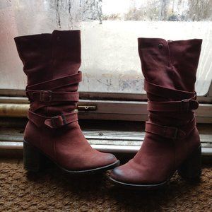 Leather Burgundy Boots